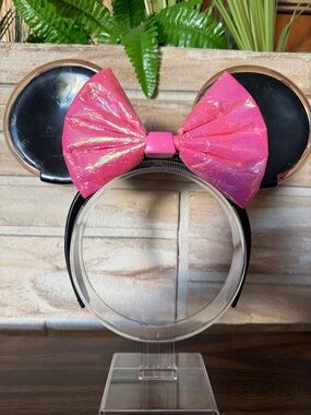 Pink Minnie-Style light up Ear Headband with Bow